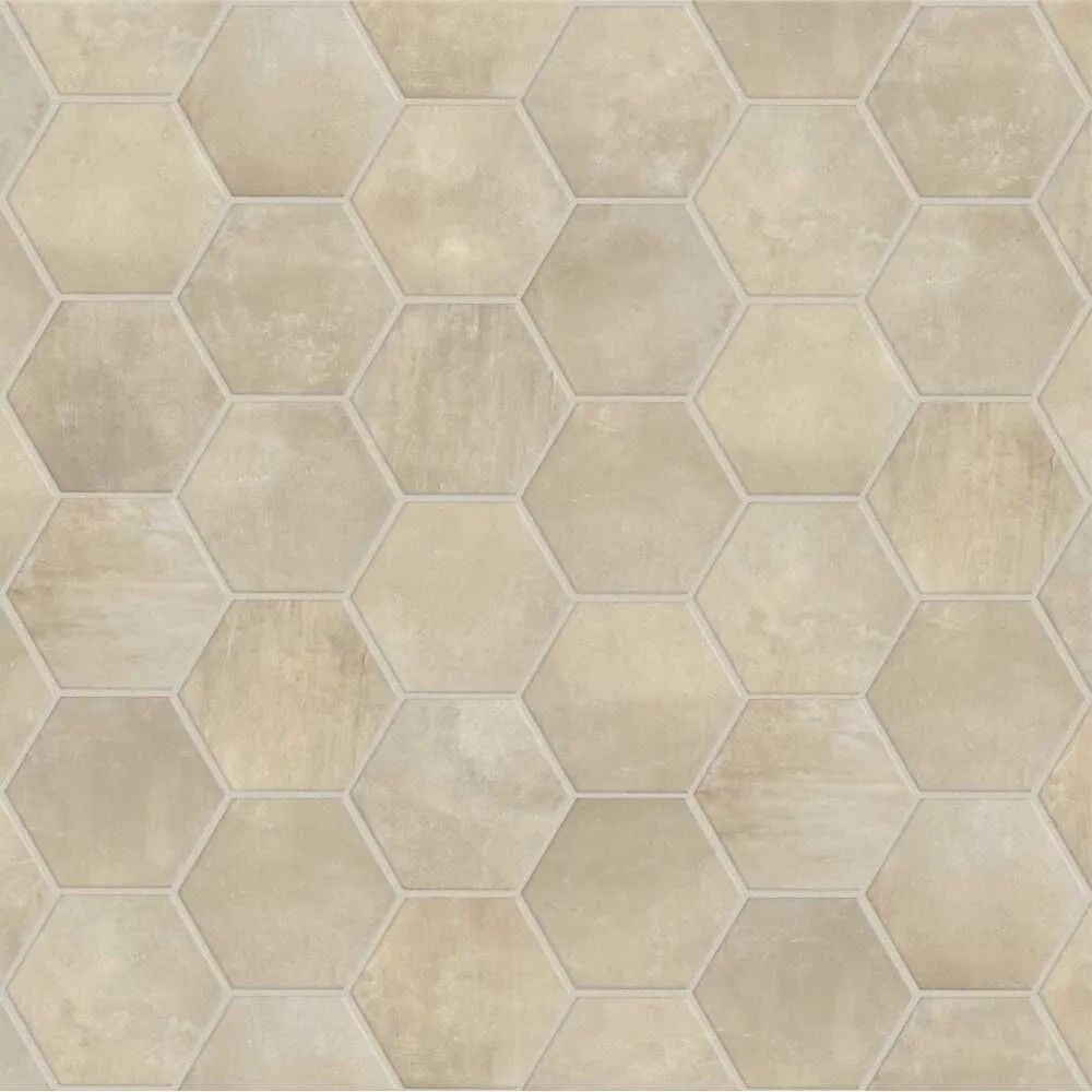 Cream 6″ Hex Matte