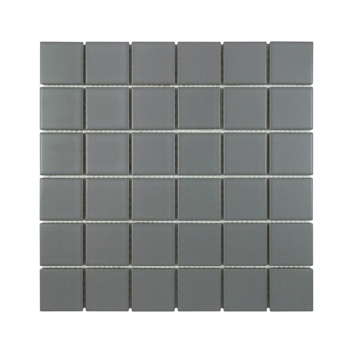 Grey Matte 2x2 Square Porc Mos