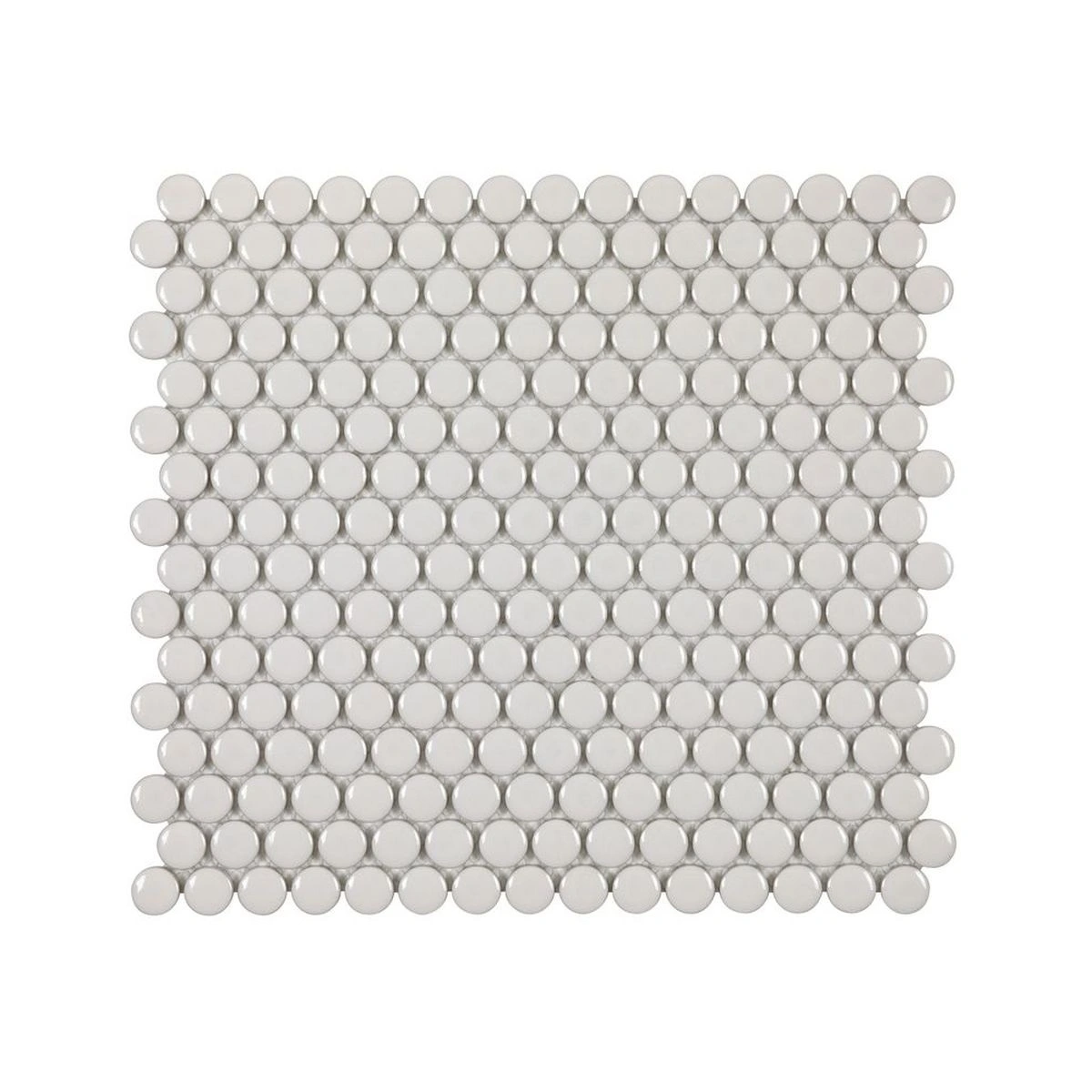 Pearl Glossy 3/4 Inch Penny Round Porc Mos