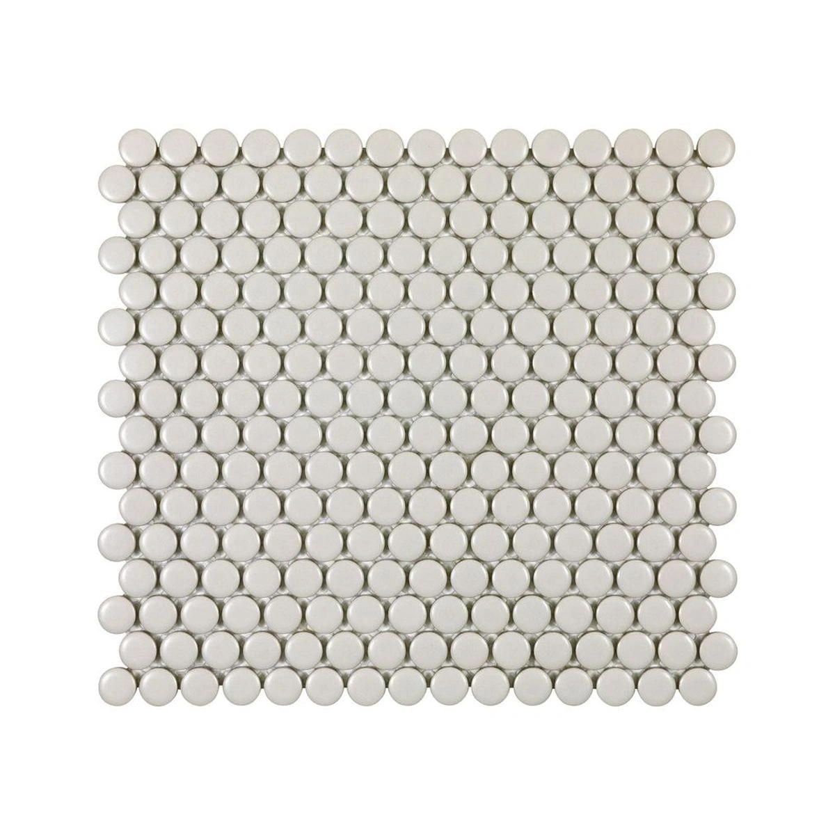 Taupe Matte 3/4 Inch Penny Round Porc Mos