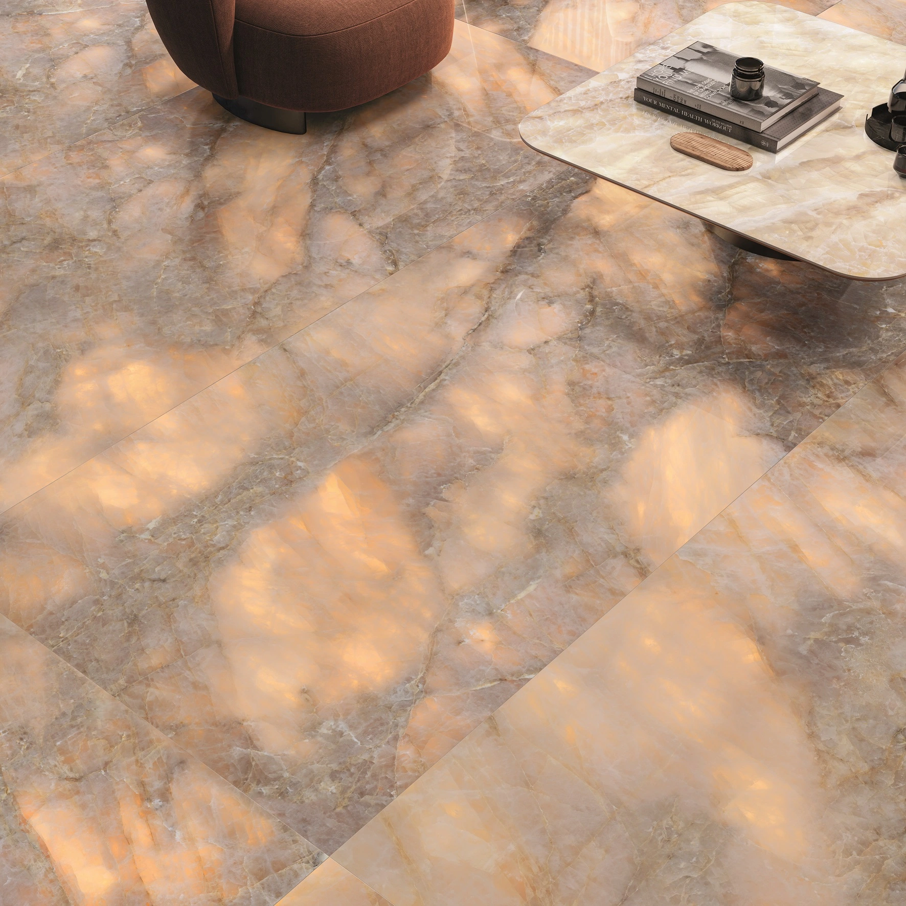 Prismatic Golden Ambra Lappato