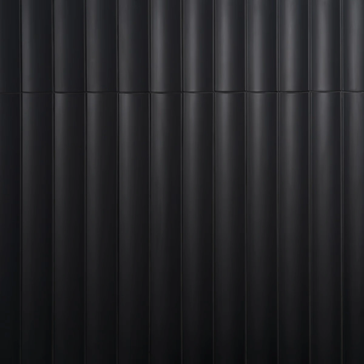 Saera Black Fluted Column 4x36 Tile Matte Ceramic