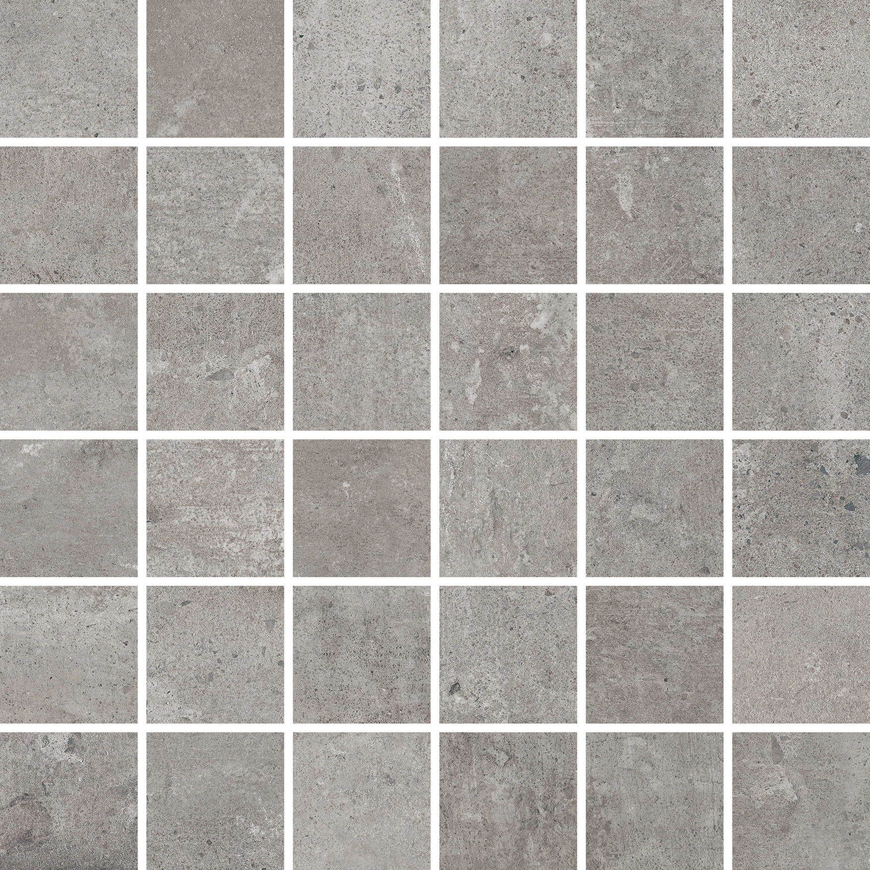 Smooth Cement Silver Polished Mosaic