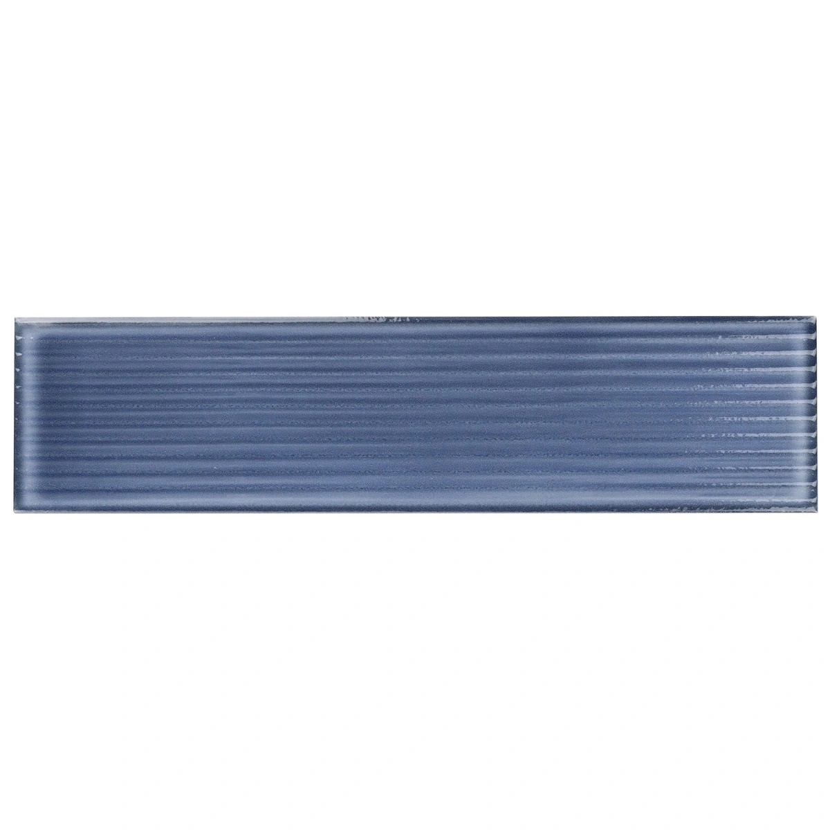 Stacy Garcia Artblock Denim Blue 4x16 Fluted Glossy Porcelain