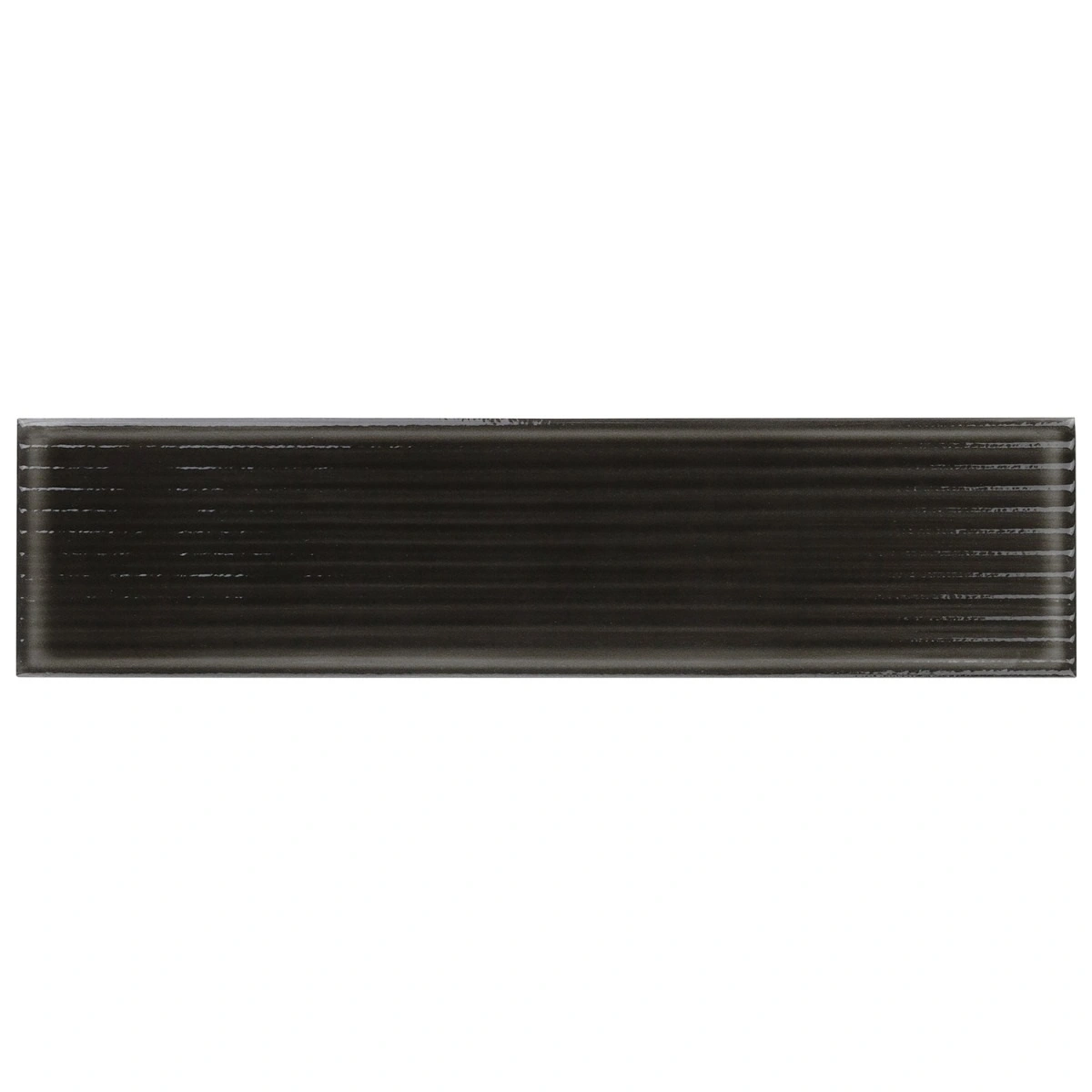 Stacy Garcia Artblock Nero Black 4x16 Fluted Glossy Porcelain