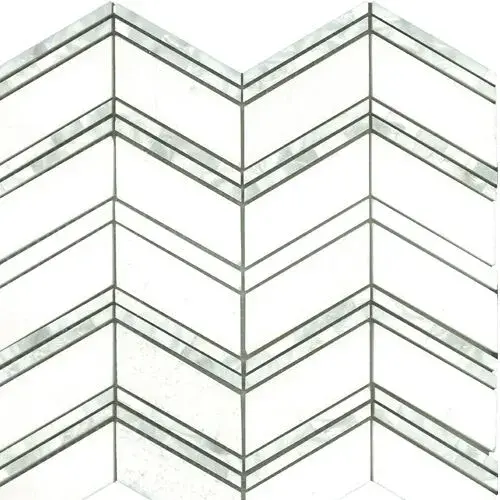 Chevron Thassos/Shell Polished