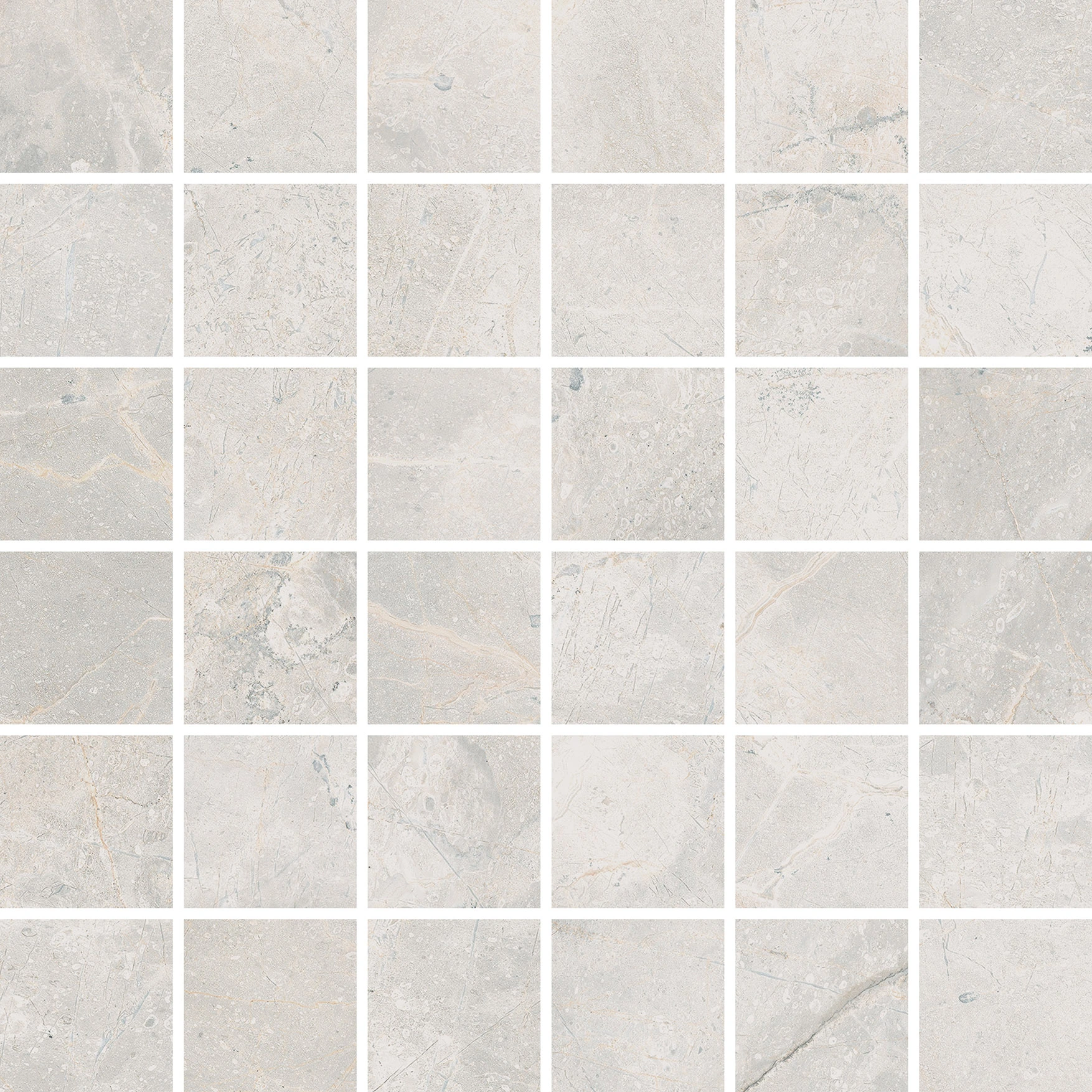 Woodland Marble White Matte Mosaic