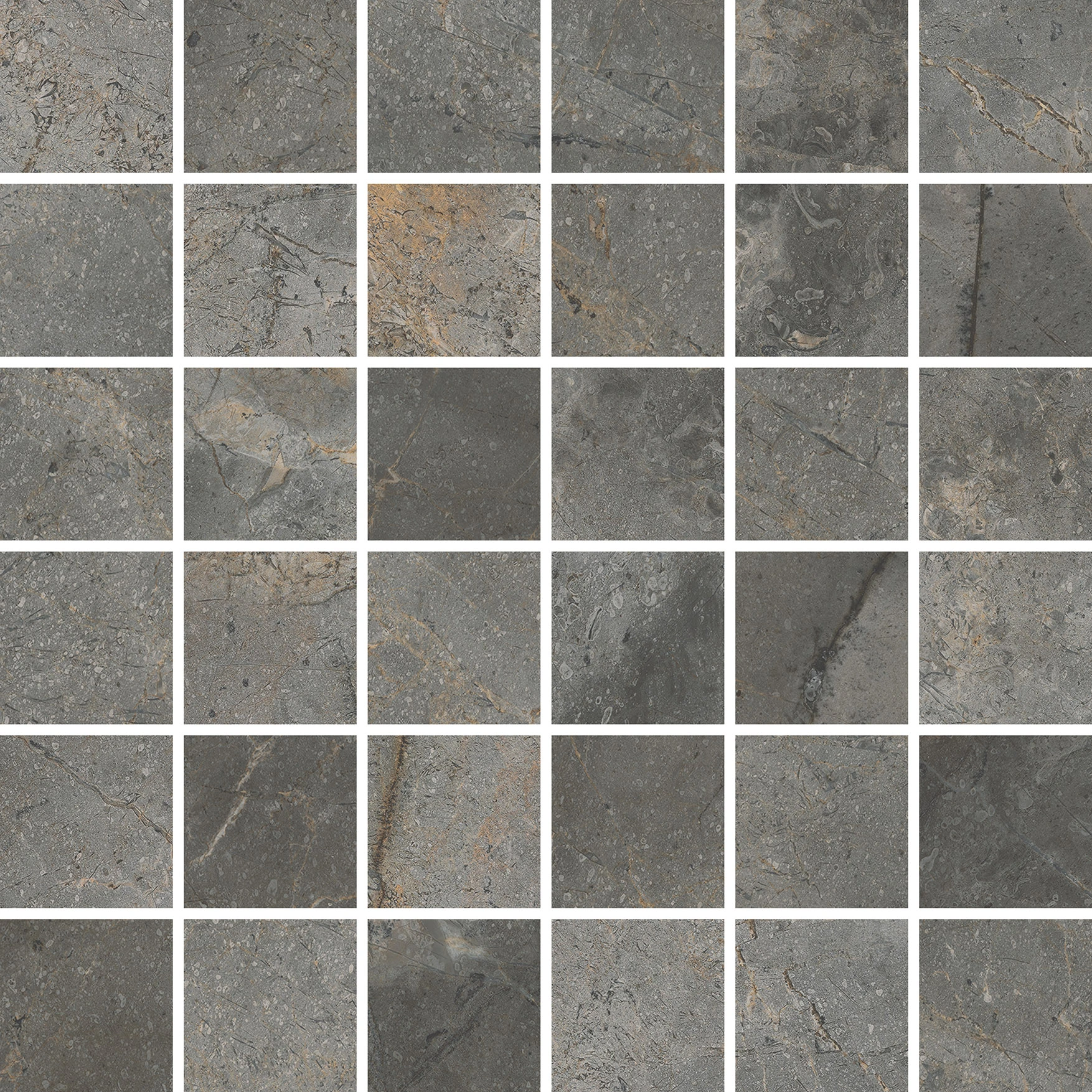 Woodland Marble Graphite Matte Mosaic