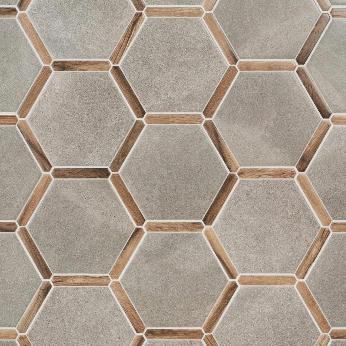 Zemira Cemento Gray 9" Hexagon Matte Porcelain