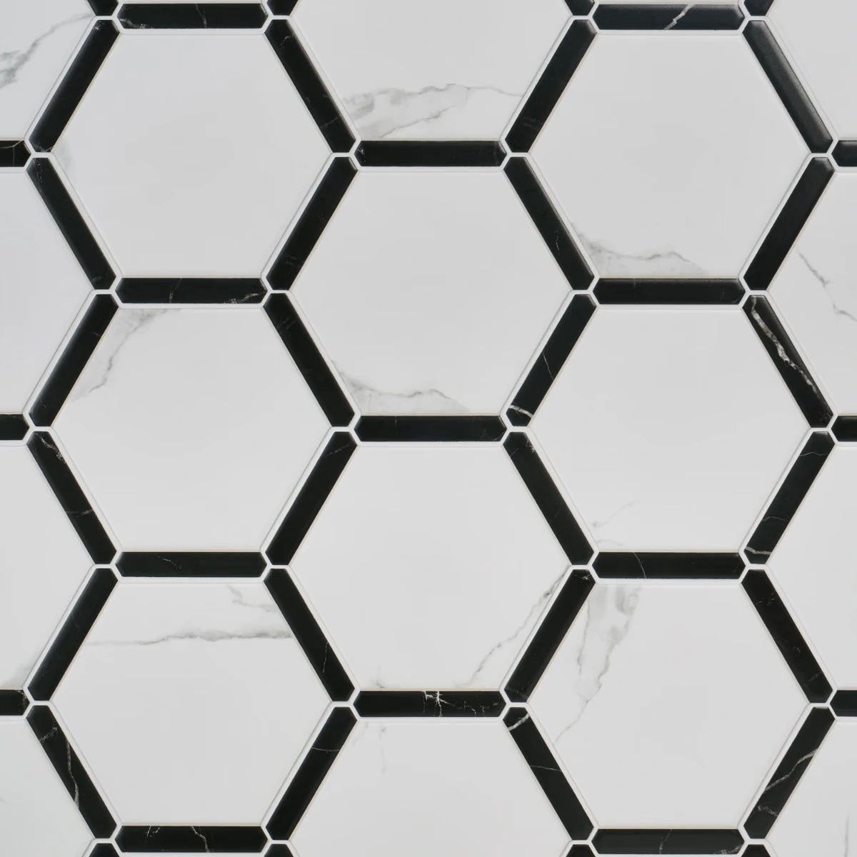 Zemira Bianco White 9" Hexagon Matte Porcelain
