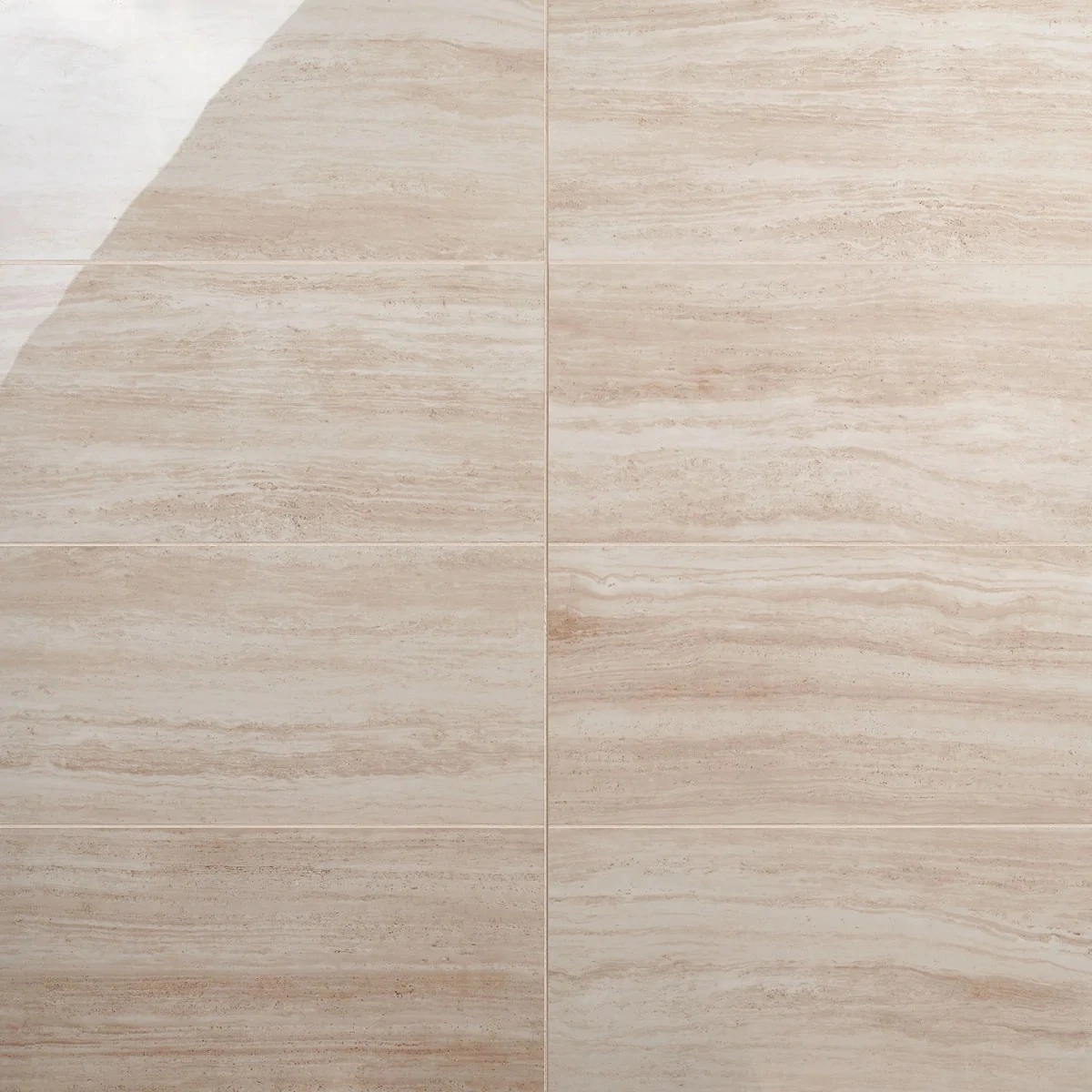 Zenit Beige 12x24 Travertine Look Polished Porcelain Tile