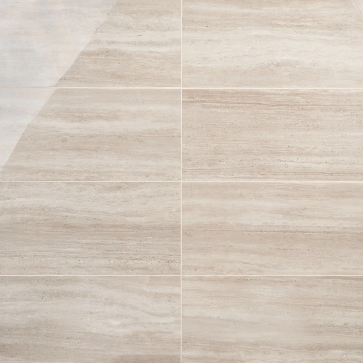 Zenit Taupe Beige 12x24 Travertine Look Polished Porcelain Tile