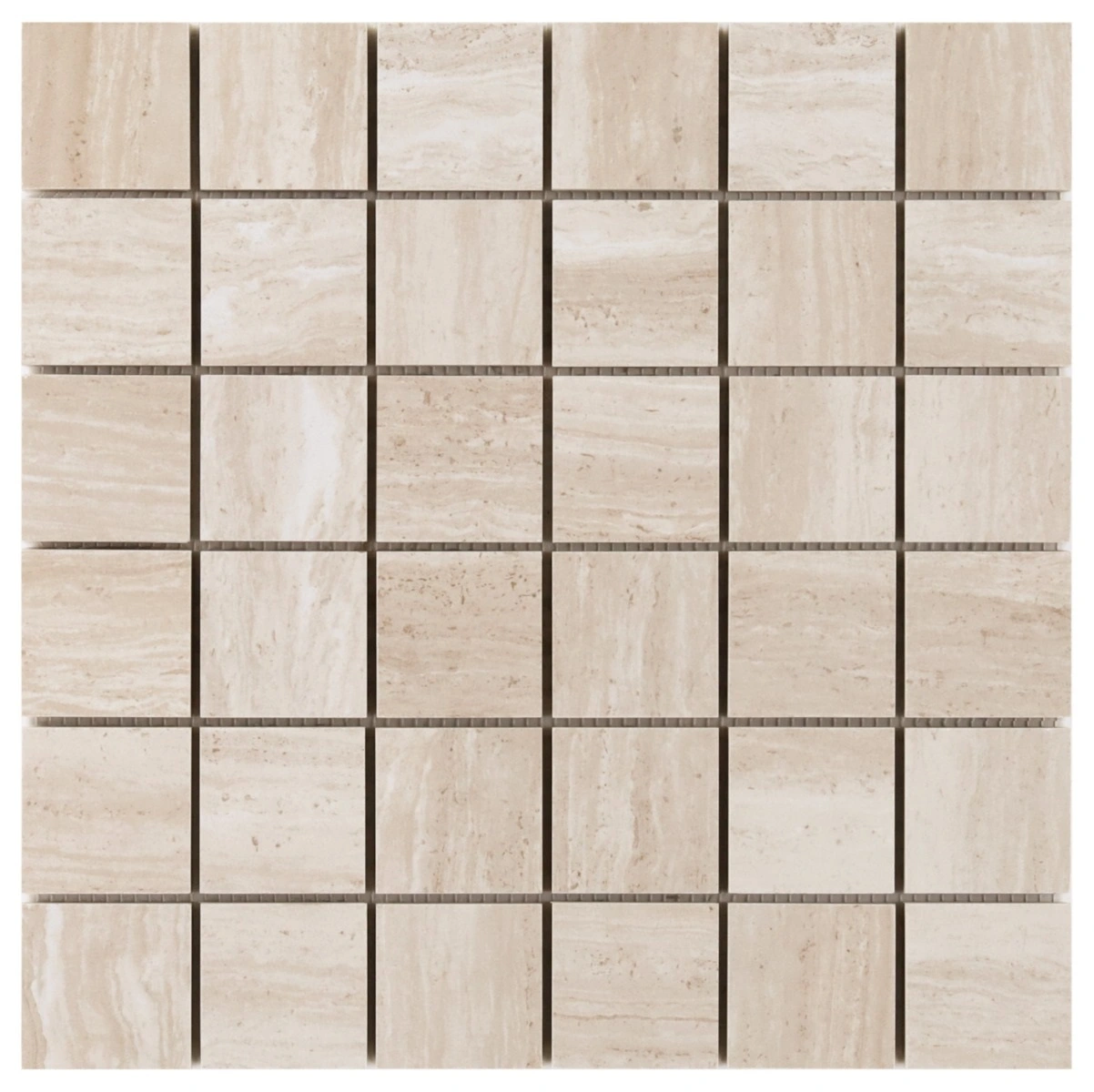 Zenit Beige 2x2 Travertine Look Matte Porcelain Mosaic Tile