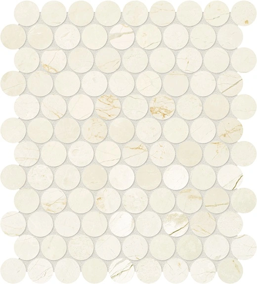 Avorio Crema 1.25" Penny Round