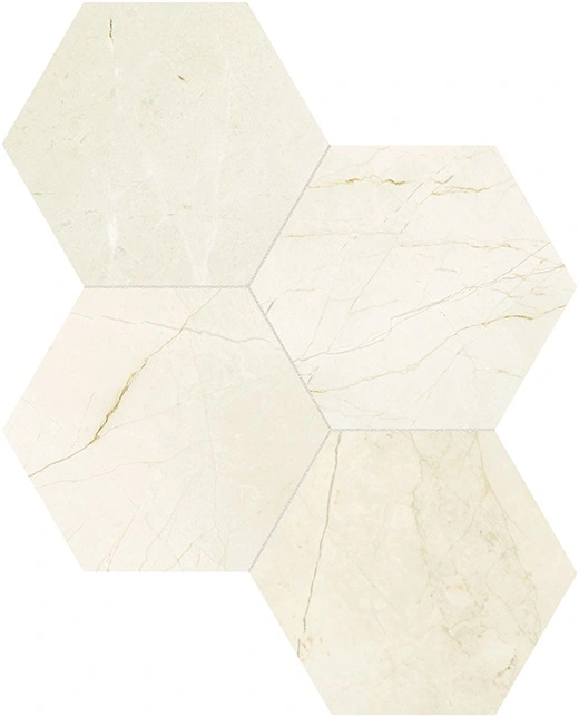 Avorio Crema 6" Hexagon