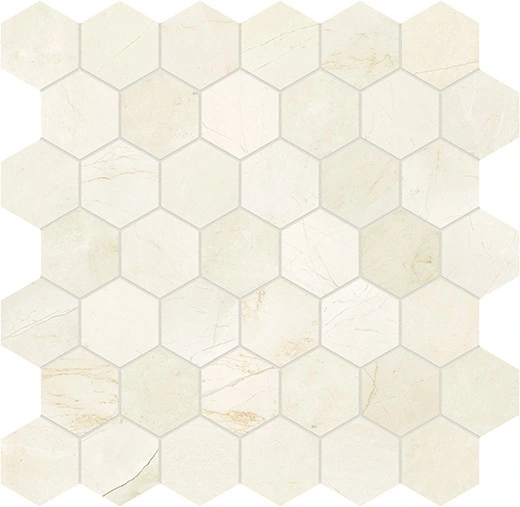 Avorio Crema 2" Hexagon