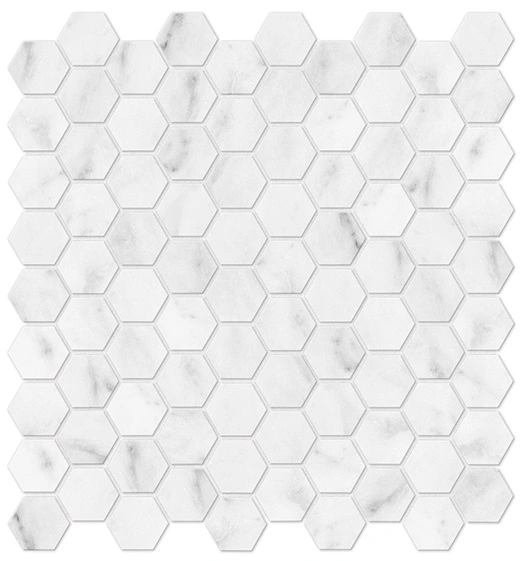 Bianco Venatino 1.25" Hexagon