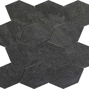 Bedrock Black 12"x12" Foliage Mosaic