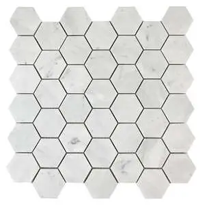 Bianco Carrara Hexagon Mosaic