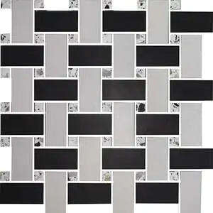 Chroma Star Black Basketweave Mosaic
