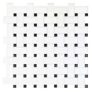 Classico White Basketweave Mosaic