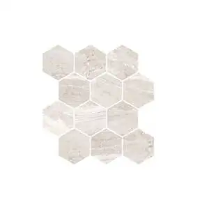 Dynasty Oniciata Ivory Matte 3" Hexagon Mosaic