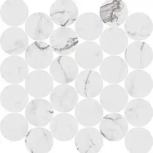 Indalgo Statuario 2.5" Circle Mosaic