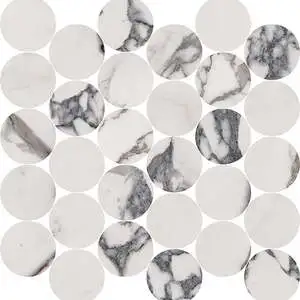Indalgo Arabescato 2.5" Circle Mosaic