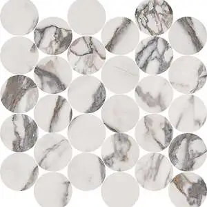 Indulge Arabescato 2.5" Circle Mosaic