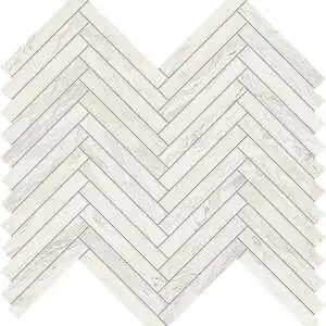 Jewelstone White Polished 5/8"x4" Herringbone