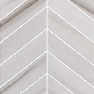 Luxury Majestic White Lasa 2"x6" Chevron Mosaic