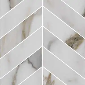 Luxury Imperial Gold Calacatta 2"x6" Chevron Mosaic