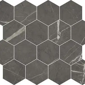 Luxury Sovereign Gray Matte 3"x3" Hexagon Mosaic