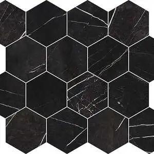 Luxury Regal Black Matte 3"x3" Hexagon Mosaic