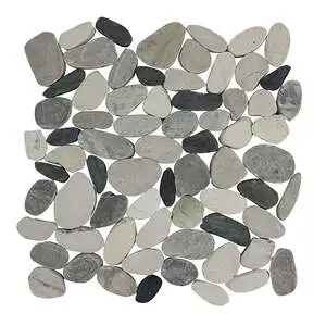 Natural Stone Pebbles Sliced Cool Blend