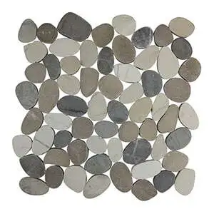 Natural Stone Pebbles Sliced Warm Blend