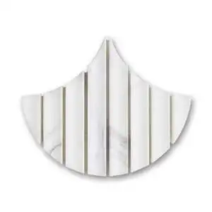 Pisces Fluted 1/2” Calacatta Small (H)