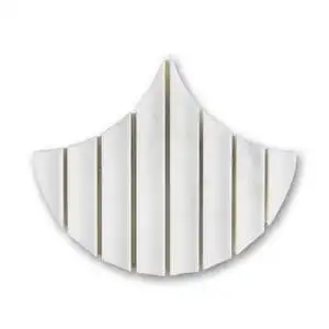 Pisces Fluted 1/2” Carrara Bella Small (H)