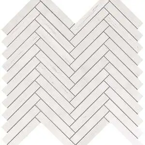 Resplendent Bianco Dolomite Herringbone Mosaic