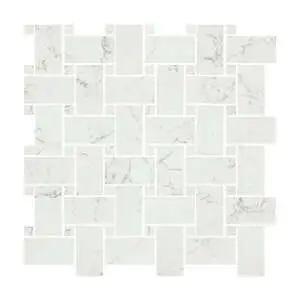 Resplendent Carrara Pure Basketweave Mosaic