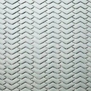 San Marino Enamel Mosaics Blue Grass Chevron