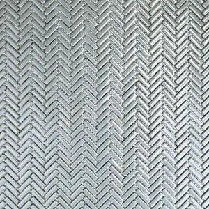 San Marino Enamel Mosaics Colonial Blue Herringbone