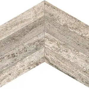 Silver Ash (Travertine) 2"x8.5" Chevron