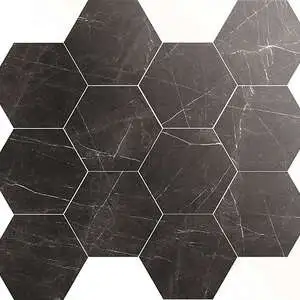 Splendor Nero Marquina Polished 3" Hex