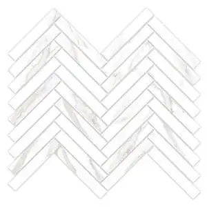 Suave White Herringbone