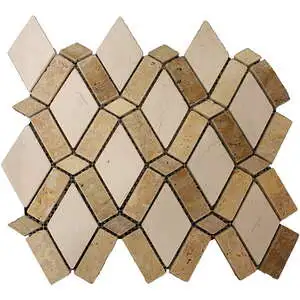 Tumbled Natural Stone Irish Cream Karat Mosaic