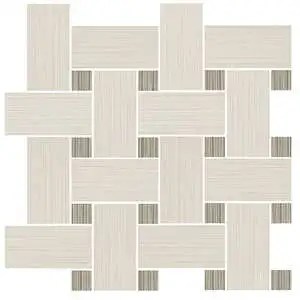 Tremolo Crema Basketweave Mosaic