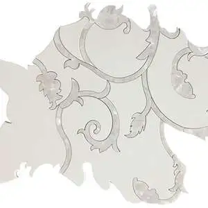 Vine Leaf Mosaic Crystal White