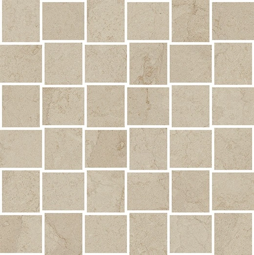 Caliza Mod Beige 2"x2" Basketweave Mosaic