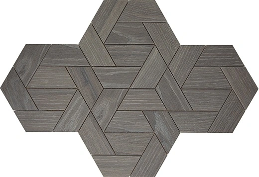 Catalan Woodchunk Hexagon Deco Mosaic